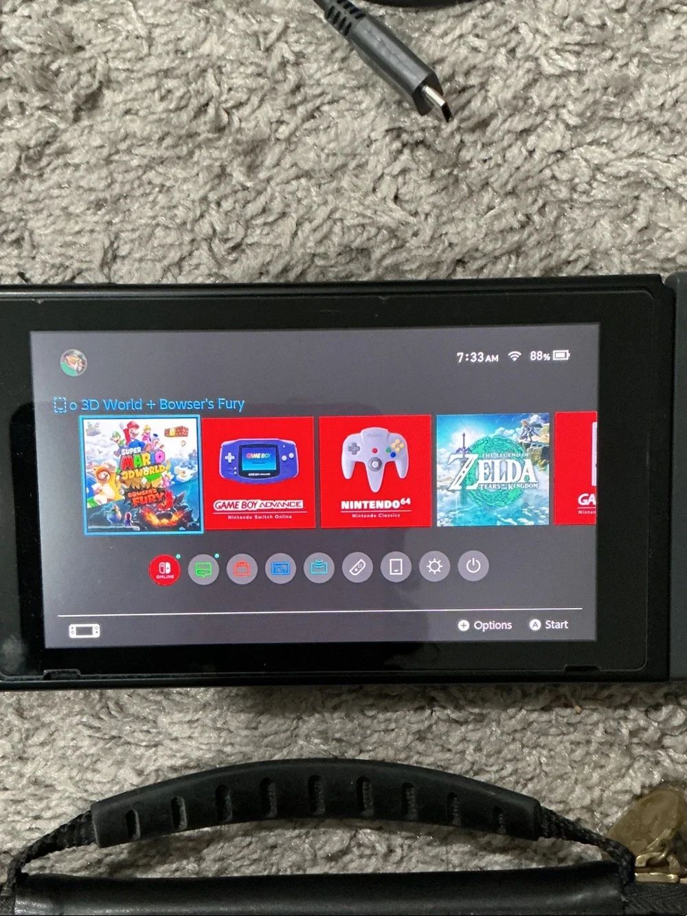 Nintendo Gray Switch Console with Dock, Joy‑Con Grip and Carry Case